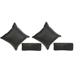 Kozdiko Faux Leather Black One Pair Cushion Pillow &a; One Pair Neck Rest Combo for Maruti Versa-picture-35