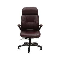 Caddy PU Leatherette Brown Adjustable Office Chair with Back Support, DM 68 image 3