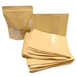 Deera 140x200mm Paper Brown Ziplock Standee Pouch (Pack of 50)-picture-21