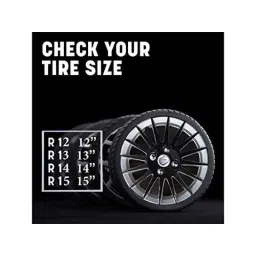 Auto Pearl 4 Pcs 15 inch ABS &a; Plastic Black &a; Silver Press Type Fitting Car Wheel Cover Set for Nissan Sunny image 2