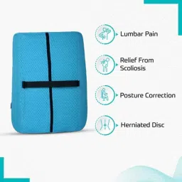 BeatXP PU Foam Blue Orthopedic Backrest Lumbar Support Cushion, GHVMEDFIT265 image 4