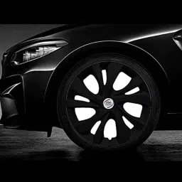 Auto Pearl 4 Pcs 14 inch Plastic Black Press Fitting Wheel Cover Set for Maruti Suzuki Swift T-3 image 3