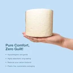 Im Eco 4 Pcs 3 Ply Bamboo Toilet Paper Roll Set with 880 Sheets, Soft &a; Highly Absorbent image 4