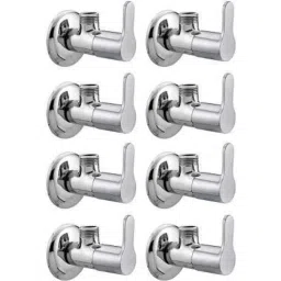 Zesta Flora Stainless Steel Chrome Finish Angle Valve with Wall Flange (Pack of 8)-picture-18