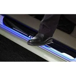 SureStrive 4 Pcs Acrylic Car Side Footstep Set with Blue LED Door Sill Scuff Plate for Honda Jazz Type-2 Model image 2