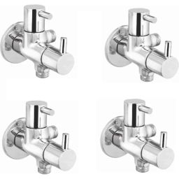 IRIS Dove Brass Chrome Finish 2 Way Angle Cock (Pack of 4)-picture-42