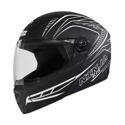 Studds Ninja Elite Super D5 Decor ISI Certified Plastic Matt Black Full Face Flip-Up Helmet, Size: 540 mm-picture-15