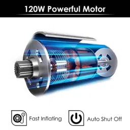 Agaro Primo 120W Digital Tyre Inflator with Emergency Light, 33626 image 4