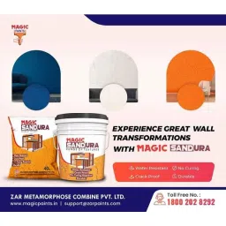 Magic Paints Sandura DHOLPUR 5kg Pink Brick Pattern Texture Design Undercoat Paint for Walls &a; Ceilings image 4