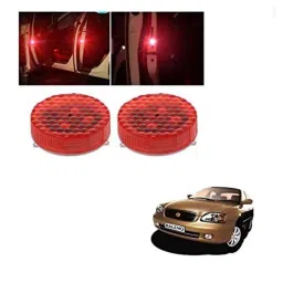 Kozdiko 4 Pcs Waterproof Wireless Car Door Red Warning Light Indicator Set with 5 LED &a; Free Batteries for Maruti Suzuki Baleno-picture-20