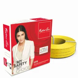 Fybros 1.5 Sqmm 90m Yellow Single Core UFFR PVC Insulated Industrial Cable, FWC1169-picture-10