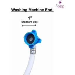 Sparsh Pearl WMP-190 PVC White &a; Blue Inlet Pipe with Tap Connector All Type of Washing Machines, Outdoor &a; Kitchen image 3