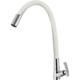 Prestige Passion Brass Chrome Finish White Flexible Swan Neck Pillar Tap-picture-15