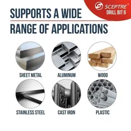 Sceptre 6mm Drill Bit Hammer Rotatory Concrete Tool Strong &a; Powerful For Perfect Round Holes Highly Efficient &a; Optimized Design image 4