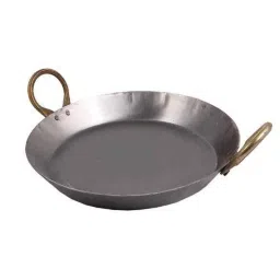 Healthchoice 27cm 3 Litre Cast Iron White Kadhai, 24cm 2 Litre Iron Black Kadhai &a; 25cm 1 Litre Iron Jalebi Kadhai Combo (Pack of 2) image 3