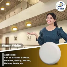 D&s;Mak 24W Polycarbonate Cool White &a; Warm White Round Twins Conceal Panel Light (Pack of 8) image 3