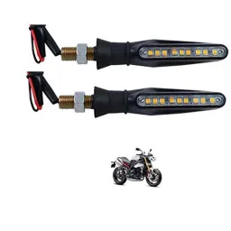 Kozdiko 4 Pcs Plastic Front &a; Rear Side Sleek Yellow Bike Indicator Set for Triumph Speed Triple-picture-15