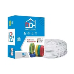 DDH 1 Sqmm White Single Core Copper FR PVC Insulated House Wire, Length: 90 m-picture-23