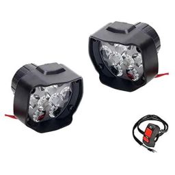 AOW LED Fog Light White Spot Beam Driving Lamp (18W Pack of 2) with Switch for KTM Duke RC 200-picture-8