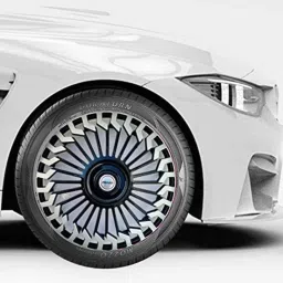 Prigan 4 Pcs 14 inch Polypropylene Black &a; Silver Wheel Cover Set for Ford Fiesta, Hunter Reverse 14 image 4