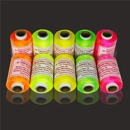 zoohi Neon Color Polyester Silk Resham Barik Dhaga, For Machine Embroidery DIY Crafts Thread-picture-22