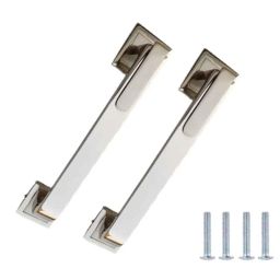 Atom O-109 10 inch Chrome Plated Silver Satin Finish Zinc Pull Handle (Pack of 2)-picture-24