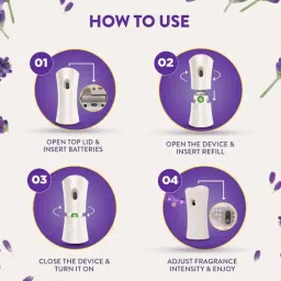 Airwick 250ml (Case of 12) Lavender &a; Lotus Hill of Munnar Freshmatic Refill, 3153660 image 5