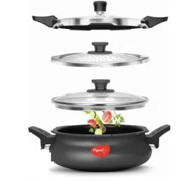 Pigeon Super 3 Litre Hard Anodized Black Outer Lid Induction Bottom Pressure Cooker-picture-36