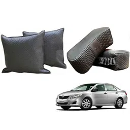 Kozdiko One Pair Grey Neck Rest &a; One Pair Cushion Combo for Toyota Corolla-picture-22