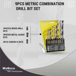 Walkers 800W Angle Grinder, 700W 10mm Drill Machine, Grinding Wheel &a; 9 Pcs Drill Bits Combo, WKCB426 image 4