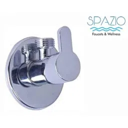 Spazio Stainless Steel Chrome Finish Fusion Angle Valve with Wall Flange (Pack of 6) image 2