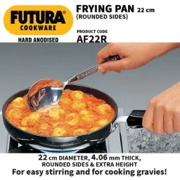 Hawkins Futura 22cm Rounded Side Hard Anodised Fry Pan, AF 22R image 5