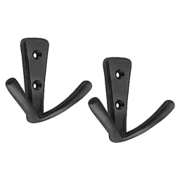 Screwtight ‎Zinc ‎Matt Black Finish V Shaped Hook, Z181406BLK-4 (Pack of 4) image 2