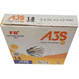 A3S 1 Sqmm Black Single Core Multi Strand Heavy Duty FR PVC Housing Wire, Length: 90 m image 4