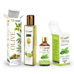 GoWoo 2 Pcs 10ml Natural Peppermint Aroma Oil &a; 100ml Olive Carrier Oil Set, GWOC60-P40+P179-picture-35