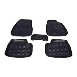 Kozdiko Thermoplastic Elastomer Black 3D Car Floor Mat Set for Renault Kwid-picture-32