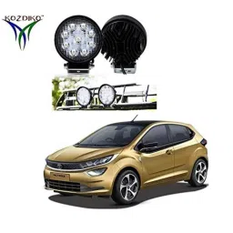 Kozdiko 2 Pcs 27W 4 inch 9 LED Waterproof Round White Fog Light Set with Mounting Brackets for Tata Altroz, kozd_19991-picture-16