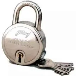Godrej 50mm Mild Steel Chrome Plated Finish Padlock with 3 Keys image 2