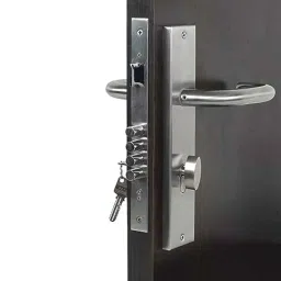 Handle Waala MG1103-OSK 10 inch 60mm Stainless Steel Silver Cylindrical Plate One Side Key Mortise Door Lock Set-picture-19