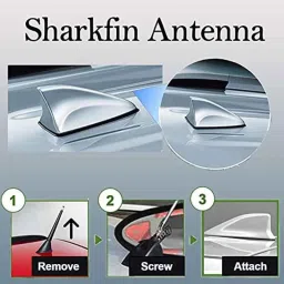 Auto Pearl ABS Silver Universal Replacement Shark Fin Car Roof Antenna For Mahindra Verito image 4