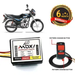 Auto Pearl 12V Black Front &a; Rear Flasher Indicator Light with Switch for Bajaj CT100-picture-28