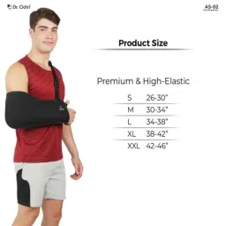 Dr Odin AS-02 Supreme Comfort Deluxe Arm Sling Pouch for Shoulder Injury Recovery &a; Post-Surgery, Size: S image 4