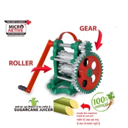 Microactive 8x11x12 inch Cast Iron Small Manual Sugarcane Machine for Home &a; Commercial Uses image 4