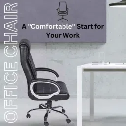 Heikin Fibbo Black High Back Leatherette DIY Executive Office Chair for Work from Home, HE-00031 image 2