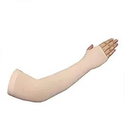 Safies Free Size Beige Arm Sleeves for Men &a; Women (Pack of 6) image 2