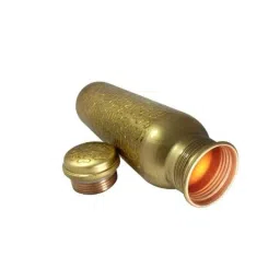 Healthchoice 1000ml Copper Golden Embroided Printed Water Bottle (Pack of 2) image 3