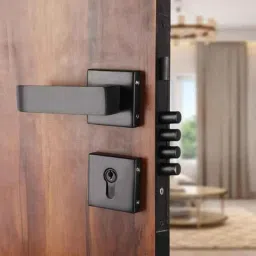 VIN KRAFT 60mm Stainless Steel Black Oxide Mortise Door Lock Handle Set with 3 Keys, ML105-ROSE-OSK-BLACK-picture-10