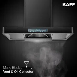 kaff K-SERIES KET 90A T-Shape Filterless Chimney 90 CM with 1450 m3/hr Suction Wall Mounted Grey 1450 CMH Chimney image 3