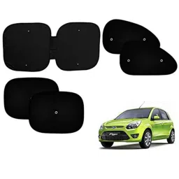 Auto Pearl 5 Pcs PVC &a; Mesh Black Window &a; Front Sun Shade Set for Ford Figo Type 1-picture-12