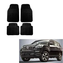 Kozdiko 4 Pcs Rubber Black Car Simple Foot Mat Set for Mahindra Alturas G4-picture-28